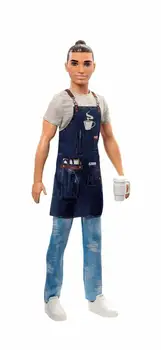 

Barbie doll Ken Barista toy shop articles created Manual