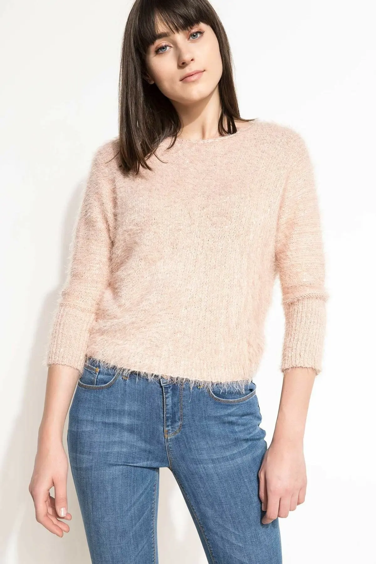 

DeFacto Women Autumn Knitted Casual Sweatshirts White Grey Red Color Long Sleeve Female Pullover Tops-I6567AZ17WN