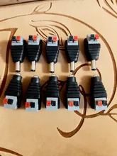 5 uds macho DC + 5 uds conector hembra DC 2,1*5,5mm DC Power Jack adaptador de conector de clavija para 3528/5050/5730 cinta de led de único color