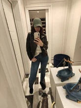 Biker Jacket Coat Motorcycle Sheep-Leather Real-Sheepskin Women Rivet Spring Fashion