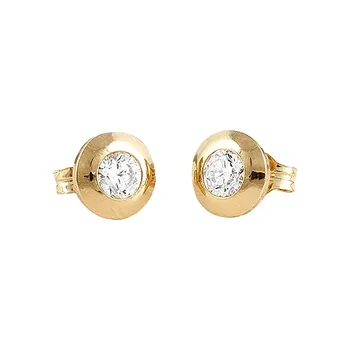 

Earrings 18k Yellow Gold model Communion (2 zircons 4mm.)