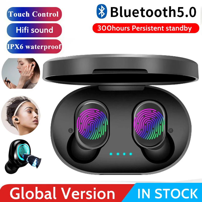A6S Wireless Earphone For Airdots Earbuds Bluetooth 5 0 TWS Headsets Noise Cancelling Mic For iPhone Huawei Samsung Xiaomi Redmi