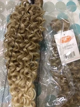 Ídolo de moda Afro rizado pelo sintético resistente al calor, paquetes de pelo de onda profunda extensiones marrón 2 unids/lote 26 pulgadas de la armadura del pelo