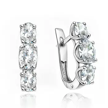 

Silver track earrings