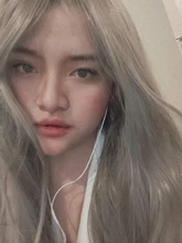 LANLAN-Peluca de cabello sintético para mujer, cabellera larga y Lisa, con flequillo de aire, natural y esponjoso, con botón interno