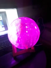 Galaxy Light Moon-Lamp Remote-Control Gift Change-Touch 3d-Printing 16-Color Kids as