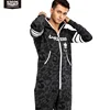 52025 Mens Hooded Camouflage Jumpsuit One Piece Pajamas Cotton Homewear Home Suit Hooded Pajamas Set Onepiece Lounge-Onesie ► Photo 2/5