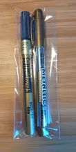 Rotuladores metálicos permanentes dorados y plateados, gancho para rotuladores, papelería japonesa, 0,7/1,0/2,0mm