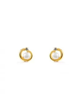 

Baby earrings or girl Bands with Pearl and Circon