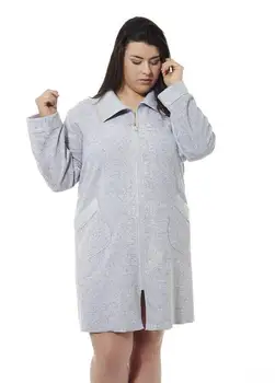 

Robe Sleeve wild curl Long Grey Clear with zipper length. Clothing Plus Size's around the house. Robe winter