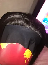 Peluca con diadema recta para mujer Peluca de cabello humano, 180% de densidad, cabello liso malasio, peluca completa hecha a máquina para mujeres negras