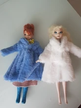 1 Pcs Handmade High Quality Doll Coat Dress Fur Clothes for Barbie Doll Winter Wear Leopard
