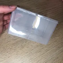 Doble las redes transparente hoja de algodón contenedor de almacenamiento caso maquillaje organizador-recipiente para algodones recipiente para bastoncillos