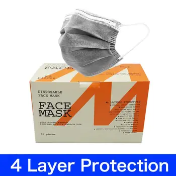 

50-300PCS Hygienic Face Mask Disposable Breathable Protection Masks 4Ply Ear Loop Safe Anti Dust Protective Mouth Cover Muffle