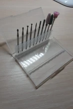 Caja de almacenamiento vacía de plástico para brocas de uñas, caja de exhibición transparente para brocas, cortador de fresado de 30 agujeros, accesorios organizadores, herramienta LAB5, Uds.