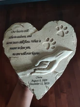 Memorial personalizada lápida para mascotas recuerdo tumba pezuña de gato y perro impresión Animal Funeral huella en forma de corazón JSYS