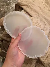 Making-Tools Crafts Decoration Irregular-Wave-Coaster-Mat Crystal-Epoxy-Resin-Mold Handmade