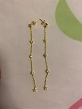 BOAKO-Pendientes de cadena con borlas para mujer, aretes colgantes de estrella, Pendientes para Piercing de plata 925 Kolczyki #9,2
