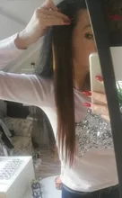 QHP pelo recto máquina Remy extensiones de cabello 50 unids/set queratina recta inclino el cabello humano