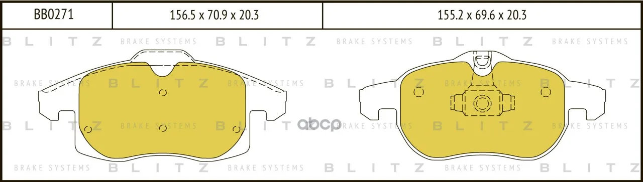 Колодки Тормозные Дисковые | Перед | Opel Vectra C/Astra H/Zafira B 05-Saab 900 9/02- Blitz арт. BB0271