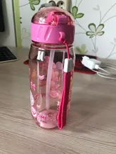 450ml de dibujos animados de Disney Mickey mouse, niños de plástico de taza paja los estudiantes agua potable chico botella a prueba de fugas nuevo