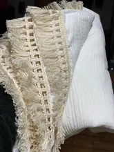 Manta para bebé de 120x100cm, edredón con flecos, pompón para recién nacido, manta de muselina para Baño