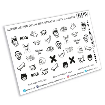 

Slider design Mix graphics 5, BPW. style, water nail sticker, sd1-1673