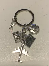 LLavero de avión con 26 letras para la Cámara de la tierra, colgante pequeño, regalo conmemorativo