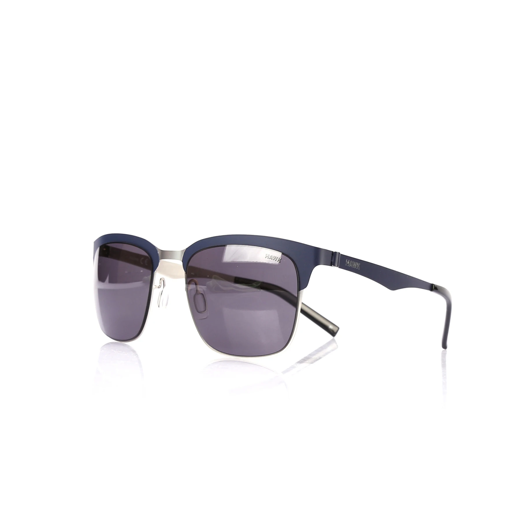 

Unisex sunglasses hw 1469 03 metal navy blue organic square square 55-21-142 hawk