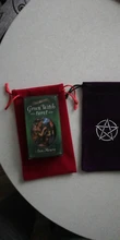 Bolsa de almacenamiento de Tarot, pentagrama de terciopelo, juego de mesa, bordado de tarjetas, bolsa con cordones, suministros de brujería para caja de Tarot, 1 Uds.