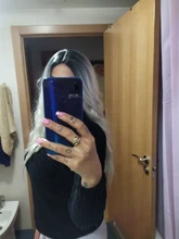 KooKaStyle-Peluca de cabello sintético para mujer, largo ondulado, parte Natural, lateral, fiesta, resistente al calor, Rubio degradado, Brizilan