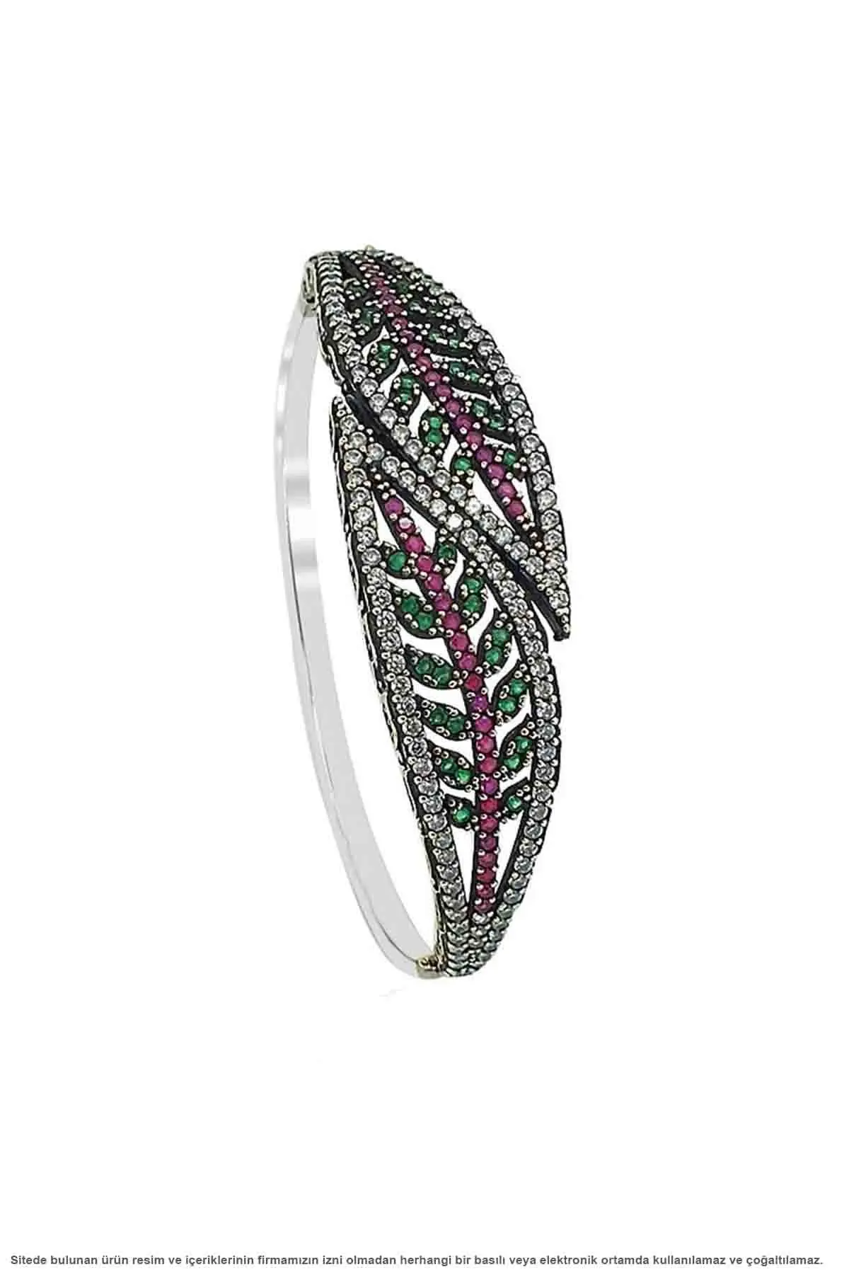 

Silver Leaf Design Authentic handcuffs Bracelet