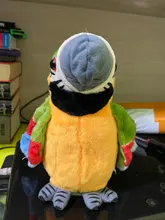 Peluche de loro parlante eléctrico para niños, juguete de peluche de pájaro parlante con alas que se repiten, regalo para niños