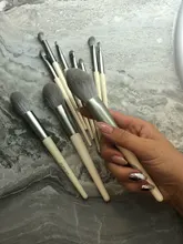 Zoreya marca pelo sintético suave sombra de ojos cepillo mango blanco mezcla rubor labio polvo resaltador maquillaje brochas Set 10 piezas