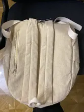 Mochila de pana a rayas para mujer, bolso escolar para chicas y adolescentes, de lujo, estilo Harajuku, a la moda, para estudiantes