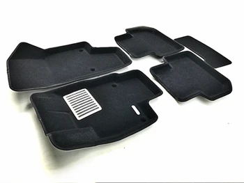 

Textile 3D mats euromat3d luxe in the salon for Volkswagen Tiguan (2017-) with a metal subspot