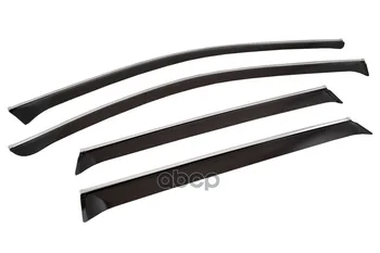 

Window deflectors chromex with Chrome. Molding Volkswagen Touareg II 2010-, 4 PCs. Chromex art. Chromex.63001