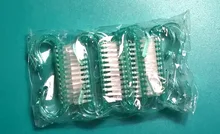 10 unids/lote cepillo de uñas acrílicas 4 Color de uñas de arte manicura pedicura de quitar el polvo de limpieza de plástico cepillos de uñas archivo conjunto de herramientas