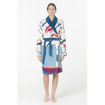 

Abstract print dressing gown- Art Coral