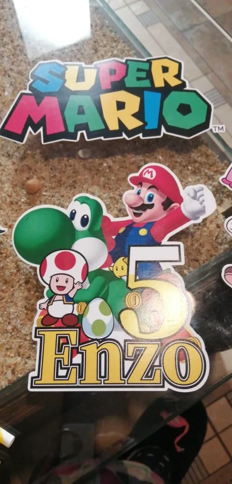 Decoration De Gateau Personnalisee Super Mario Bros Yoshi Decoration De Gateau Pour Fete D Anniversaire Pour Enfants Aliexpress