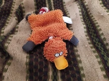 Perro de juguete duradera lindo papá pato haciendo sonido perro de peluche juguetes masticables para cachorros formación juguetes para la dentición para pequeños perros mediano