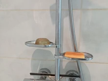 Jabonera de plástico ABS de 22mm, soporte para jabón, Barra de ducha cromada