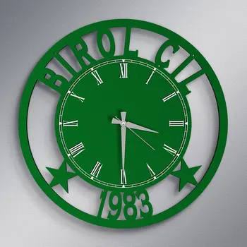 

Personalized Is and Dated Wood Wall Clock-6