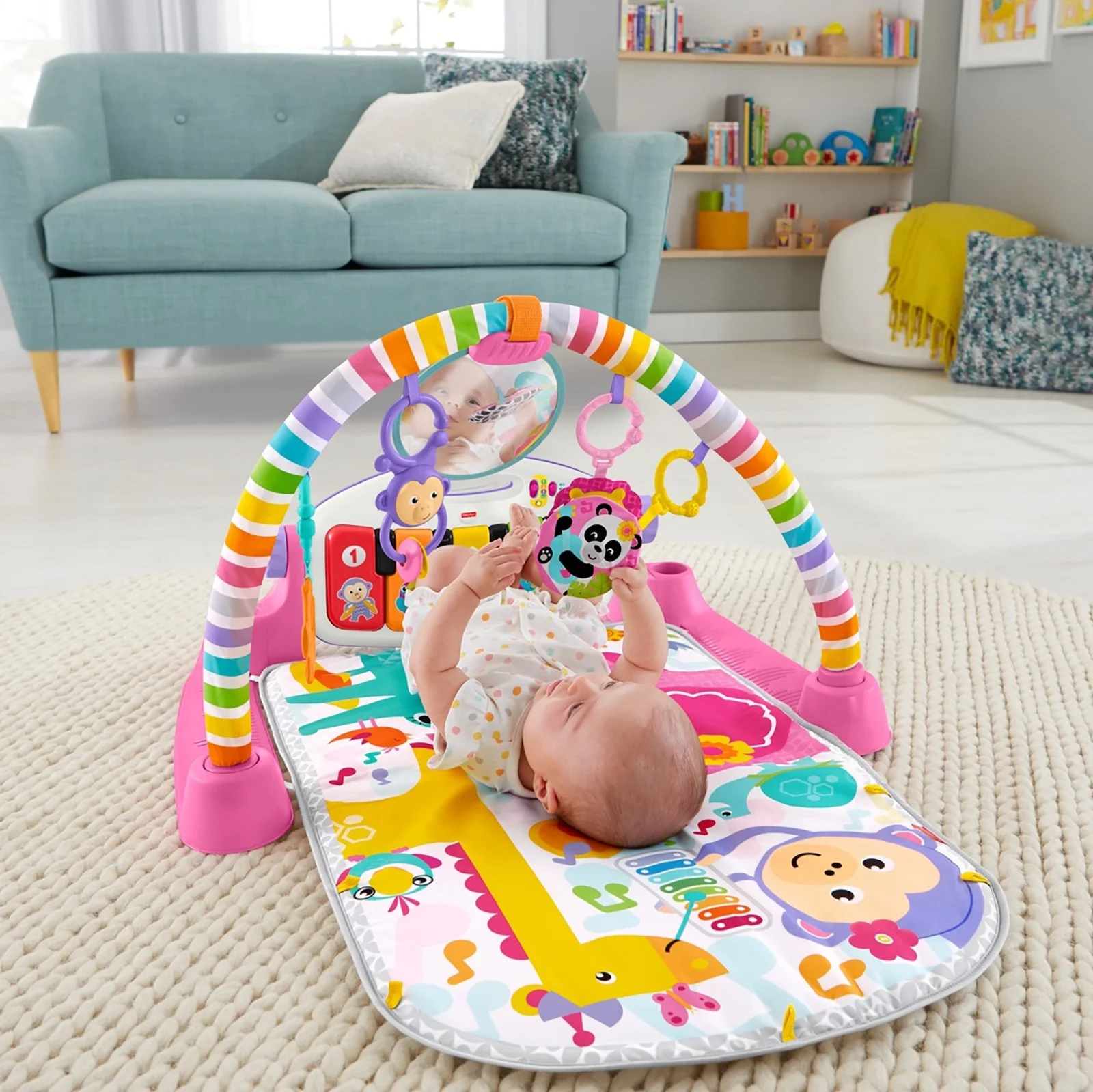 Ebebek Fisher Price Deluxe Kick Play Piano Gym Turkish Play Mats Aliexpress