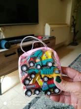 6 uds juguete de modelo de coche atrás coche vehículo móvil camión de bomberos modelo Taxi chico Mini juguetes regalo Diecasts juguete para los niños