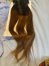 Bobbi Collection-mechones con cierre de encaje, cabello humano Remy, tejido liso, barato, negro, marrón, Rubio degradado, 200 g/set, 3 uds.