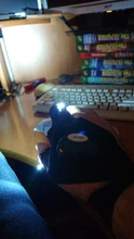 Guantes de pesca con linterna LED para exteriores, guantes de medio dedo con iluminación ligera, para pesca nocturna, Camping salvaje, mano izquierda y derecha, 1 Uds.