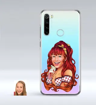 

Personalized Women 'S Caricature Of Xiaomi Redmi Note 8 Thin Transparent Silicone Phone Kapağı-54
