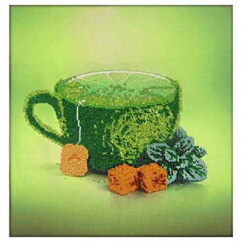 

60105 set for embroidery with beads Astrea 'Lemon CHAY' 30x30 cm