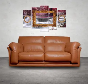 

Waterfall Yellow Framed 5 Piece Mdf Table